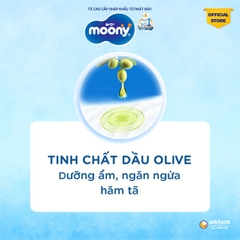 Tã / bỉm Moony Blue khô thoáng cho bé  NB / S / M / L / XL / XXL