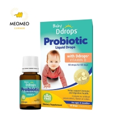 Men vi sinh kết hợp vitamin D3 dạng giọt DDrops cho bé DDrop Probiotics & D3 60 giọt