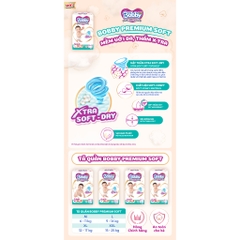 Tã Quần Bobby Premium SOFT bảo vệ êm ái khô thoáng đủ size M60/L56/XL52/XXL48