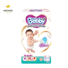 Tã Quần Bobby Premium SOFT bảo vệ êm ái khô thoáng đủ size M60/L56/XL52/XXL48