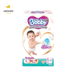 Tã Quần Bobby Premium SOFT bảo vệ êm ái khô thoáng đủ size M60/L56/XL52/XXL48