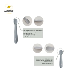 Bộ Thìa 2 Chiếc Ngắn Và Dài TGM Silicone Có Hộp Đựng Cho Bé Tập Ăn Dặm