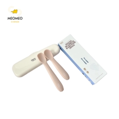 Bộ Thìa 2 Chiếc Ngắn Và Dài TGM Silicone Có Hộp Đựng Cho Bé Tập Ăn Dặm