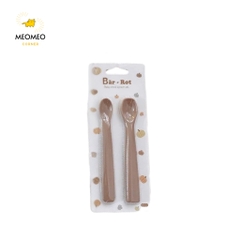 Thìa ăn dặm Set 2 thìa Silicone chính hãng Bar-rot