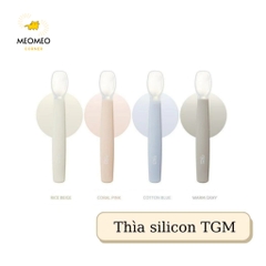 Thìa Ăn Dặm Bộ 2 Chiếc Silicone TGM Hàn Quốc Tặng Kèm Hộp Đựng 6m+