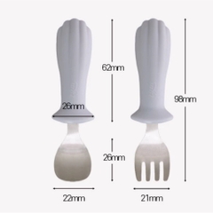 Set Thìa Dĩa Ăn Dặm TGM Silicone SPOON & FORK Hình Con Sò Cho Bé