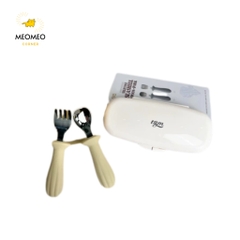 Set Thìa Dĩa Ăn Dặm TGM Silicone SPOON & FORK Hình Con Sò Cho Bé