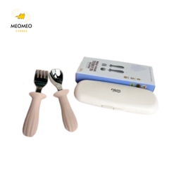 Set Thìa Dĩa Ăn Dặm TGM Silicone SPOON & FORK Hình Con Sò Cho Bé