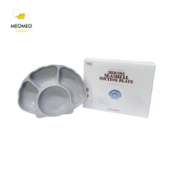 Khay Ăn Dặm Cho Bé Hình Sò TGM Silicone Seashell Suction Plate Chống Lật Chia Nhiều Ngăn
