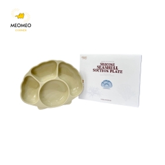 Khay Ăn Dặm Cho Bé Hình Sò TGM Silicone Seashell Suction Plate Chống Lật Chia Nhiều Ngăn