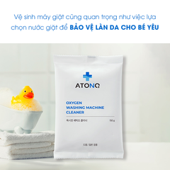 Bột Tẩy Rửa Lồng Máy Giặt An Toàn Oxygen Atono2 Cho Mọi Loại Máy Giặt (150g*4 gói)