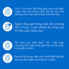 Bột Tẩy Rửa Lồng Máy Giặt An Toàn Oxygen Atono2 Cho Mọi Loại Máy Giặt (150g*4 gói)