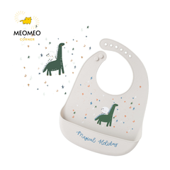 Yếm ăn dặm silicone có máng cho bé