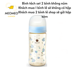 Bình sữa Green Finger Bebegrow PPSU Hàn Quốc size 160ml / 280ml núm ti mềm 2 van khí chính hãng Greenfinger - GREEN