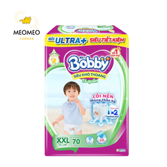 Tã / bỉm quần Mở Một Bên Bobby thiết kế dễ mặc cho bé sơ sinh NB-S / Bỉm quần siêu khô thoáng Bobby Ultra+ Gạo Non M L XL XXL