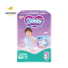 Tã / Bỉm quần siêu khô thoáng Bobby Ultra+ Gạo Non M / L / XL / XXL