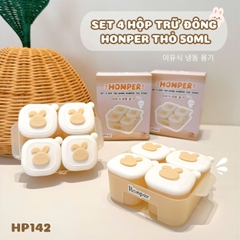 Set 4 hộp trữ đông silicone Honper 50ml