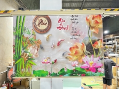 Rèm Cuốn In Tranh + In Logo