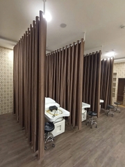 Rèm Vải Màu Nâu Cho SPA