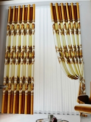 Rèm Vải Gấm Hoa Văn