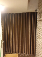 Rèm Vải Màu Nâu Cho SPA