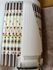 Rèm Vải Gấm Hoa Văn