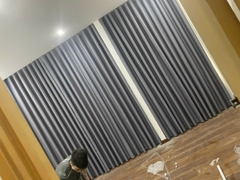 Rèm Vải Màu Xám Ghi