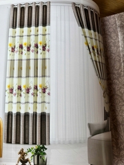 Rèm Vải Gấm Hoa Văn