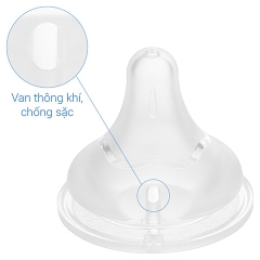 QT Bộ 2 núm ti Pigeon siêu mềm Plus WN3 cổ rộng