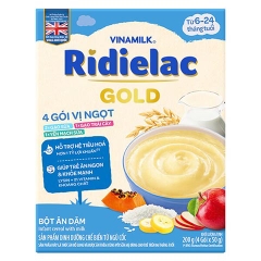 Bột ăn dặm Ridielac Gold 3 Vị Ngọt HG 200g