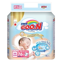 Bỉm - Tã dán Goon Mommy Kiss size Newborn 76 miếng