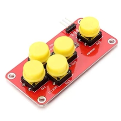 ￼Module AD Keyboard 5 Nút Nhấn Và 3 Chân Ra (Analog, Vcc, Gnd) kết nối arduino