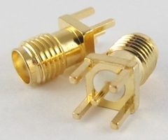 Đầu nối RF SMA đực thẳng Male SMA-KE PCB Edge Mount 13.5mm