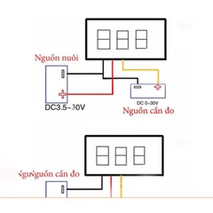 Đồng hồ đo áp 3 dây Xanh dương / Xanh lá / Đỏ