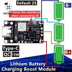 Mạch Sạc Dự Phòng Type C 5V-2A có đèn báo