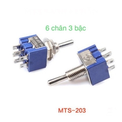 Công tắc gạt 3 chân / 6 chân 6A ( 2 trạng trái, 3 trạng thái )