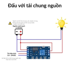 Mạch tạo trễ đóng ngắt theo chu kì có Relay 6 - 30V