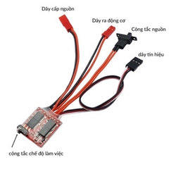 Mạch ESC 30A 2S điều tốc động cơ DC chổi than