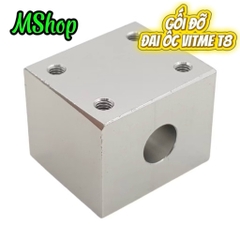 Gối đỡ Đai ốc Vitme T8 nhôm vuông tạo chuyển động tịnh tiến máy in 3D , máy CNC