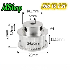 Puly - Bánh răng GT2 bản 6mm dành cho máy in 3D, CNC