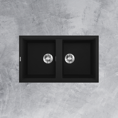 Chậu rửa đá Granite Nano Black Malloca K-45086