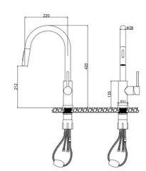 Vòi rửa chén Malloca K1719SS