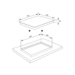 Bếp từ hai vùng nấu Malloca EcoKitchen MI73TWES
