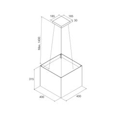 Máy hút mùi Malloca CONCRETE K-400