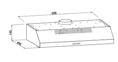 Máy hút khói khử mùi – dạng classic Malloca H700E
