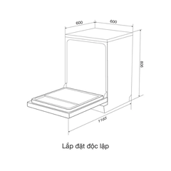 Máy rửa chén Mallloca MDW15-5035TD