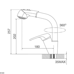 Vòi rửa chén Malloca K140