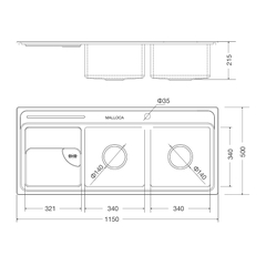 Chậu rửa chén Malloca MS 8816 N