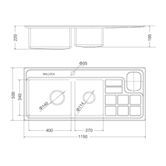 Chậu rửa chén Malloca MS 8817 N