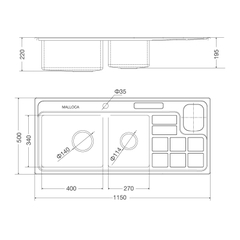 Chậu rửa chén Malloca MS 8817